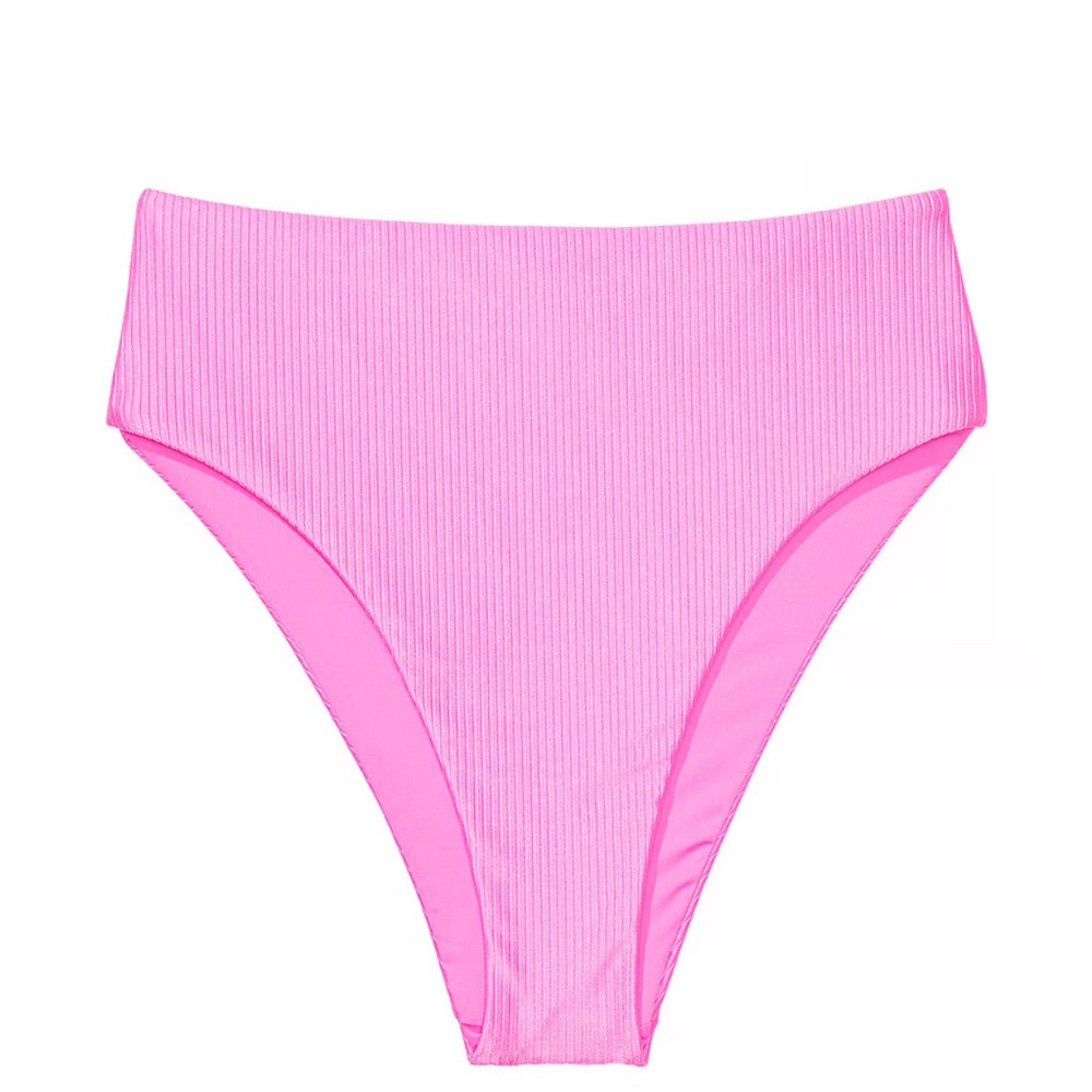 Pink / Victoria’s Secret NWT size small high-rise pink bikini bottom.